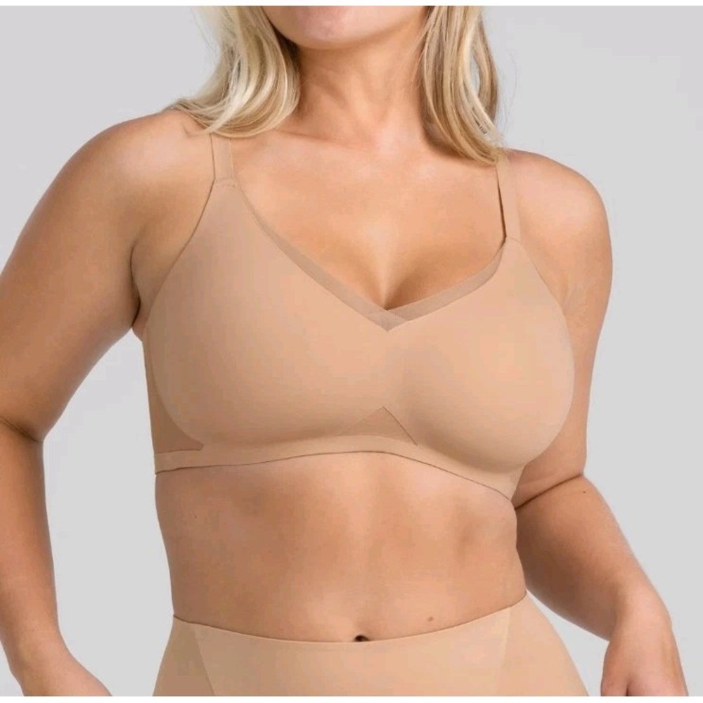 HONEYLOVE Liftwear Crossover Comfort Bra  Size 2X ‎ Sand  NWT